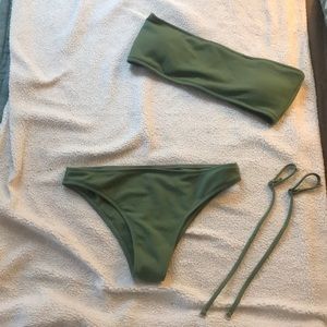 NWOT Zaful olive green bikini